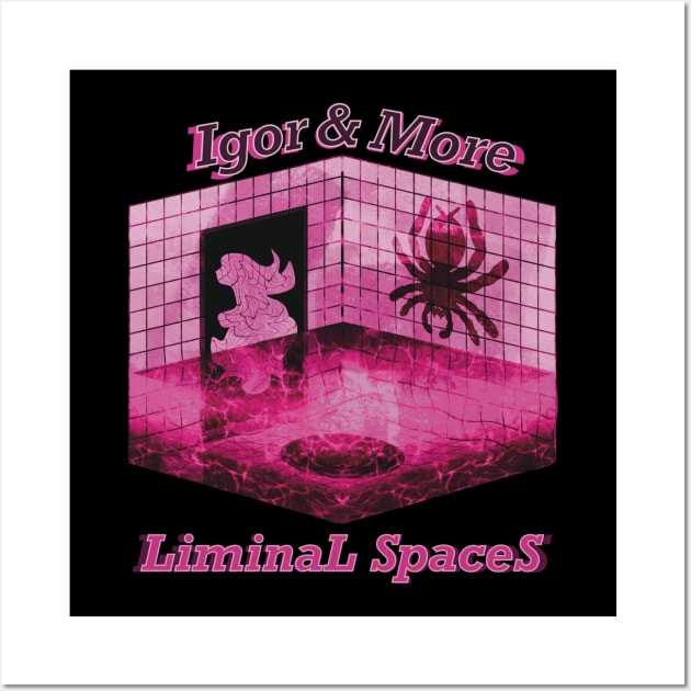 Igor & More Tarantula Liminal Spaces Pink Wall Art by IgorAndMore
